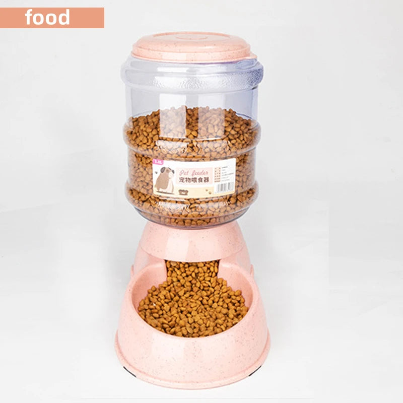 Large Capacity Automatic Pet Feeder – Food & Water Bowl Set for Cats and Small Dogs