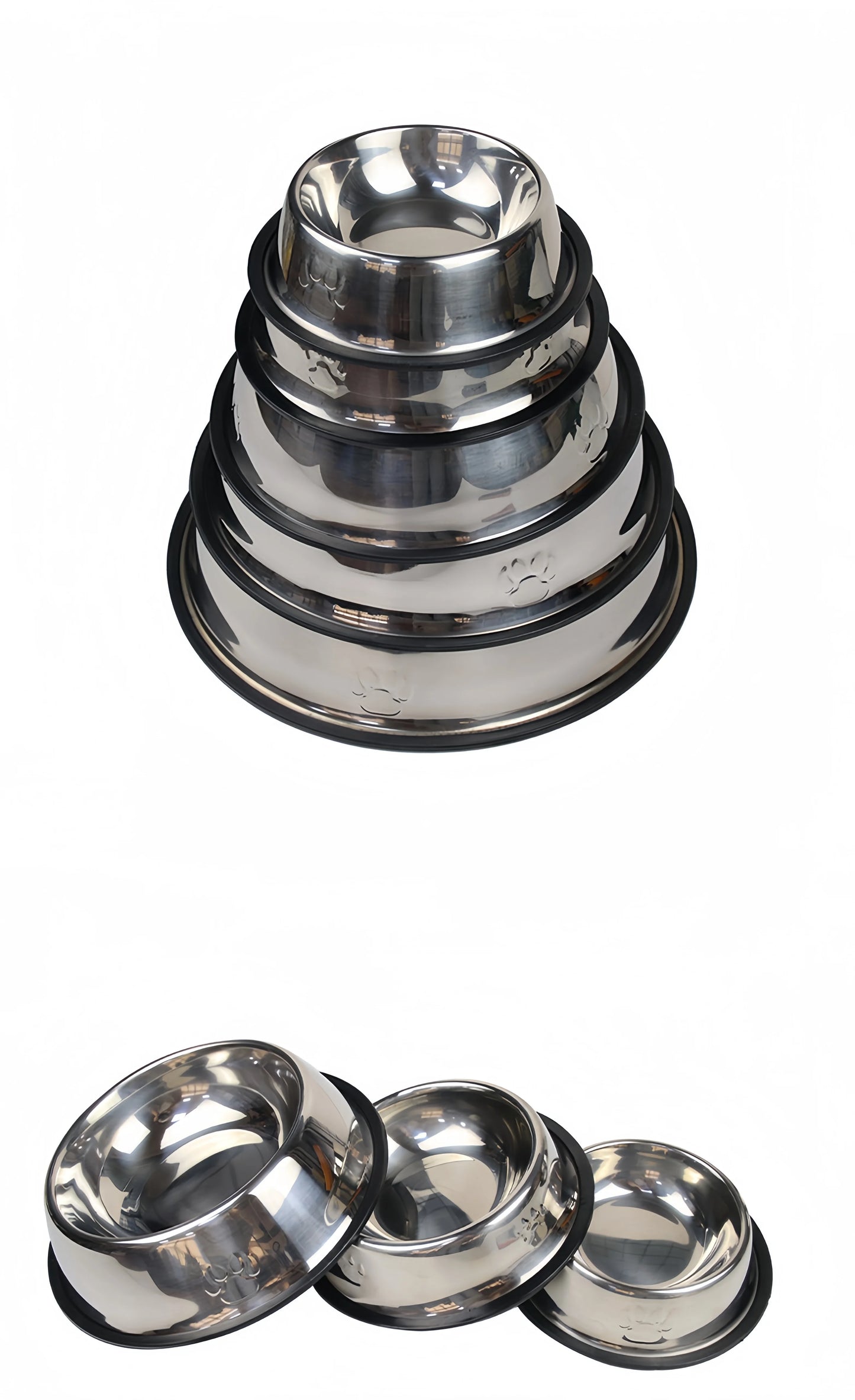 Stainless Steel Pet Feeding Bowl – Durable, Easy-to-Clean Food & Water Dish for Cats & Dogs
