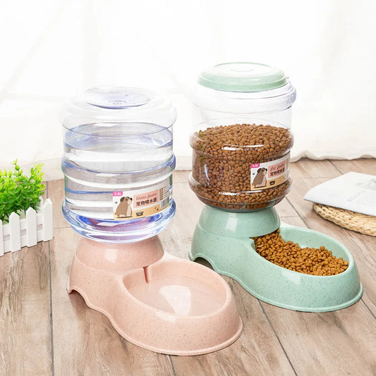 Large Capacity Automatic Pet Feeder – Food & Water Bowl Set for Cats and Small Dogs